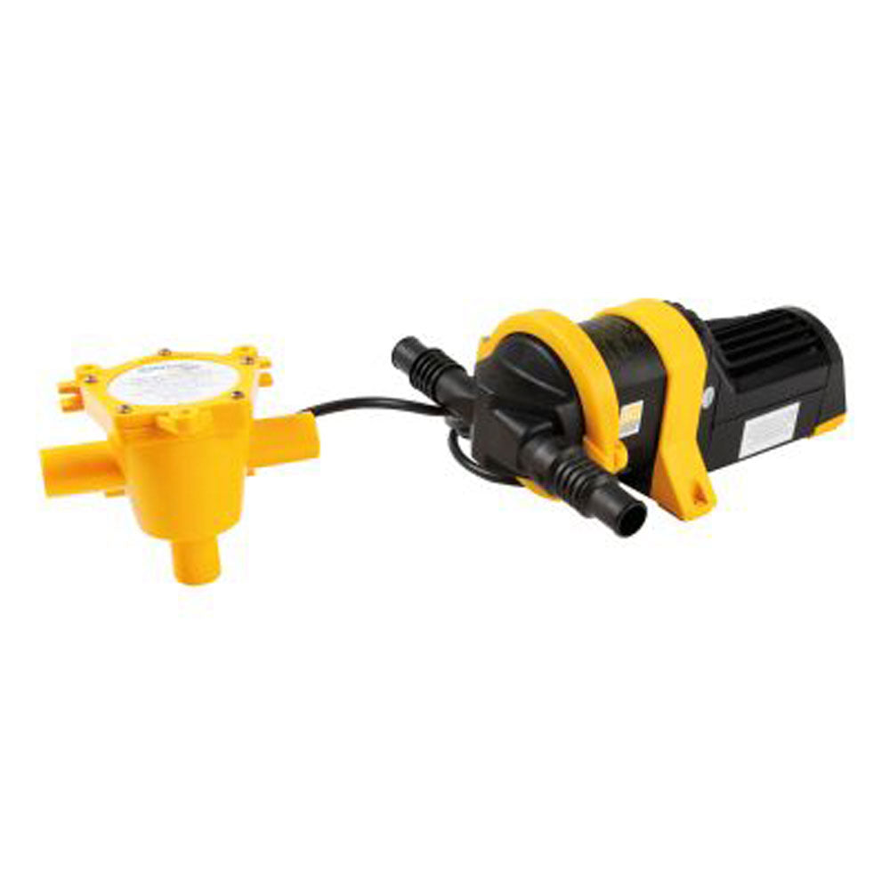 Whale Gulley IC 12V gråvannspumpe selvsugende 19/25 mm forfra