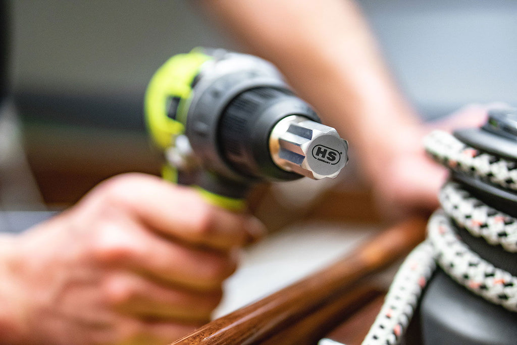 Nærbilde av Winch Bit rustfritt stål AISI 316 for boremaskin 13 mm