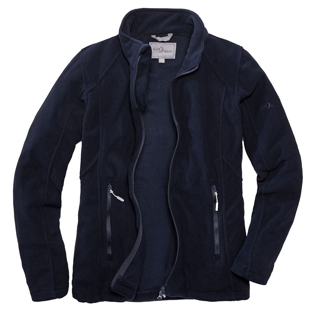 Windbreaker fleecejakke dame vindtett lett 2-veis glidelås Blue Wave bakside