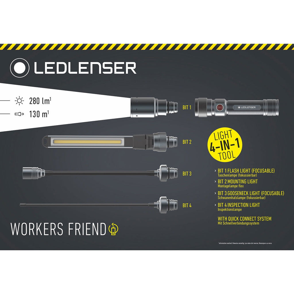 Workers Friend 4-i-1 lampe 280 lm bakside