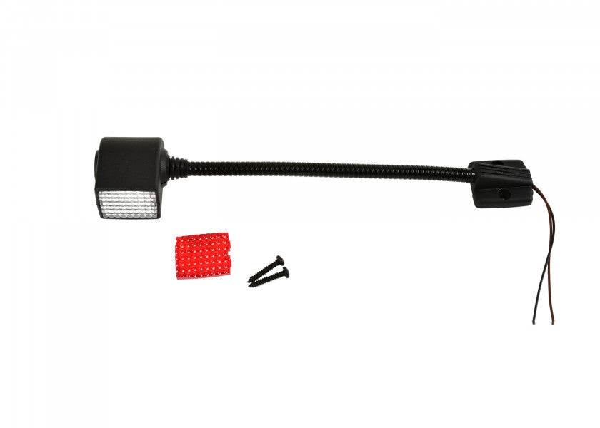Xenon leselampe svanehals 295 mm svart 12V bakside