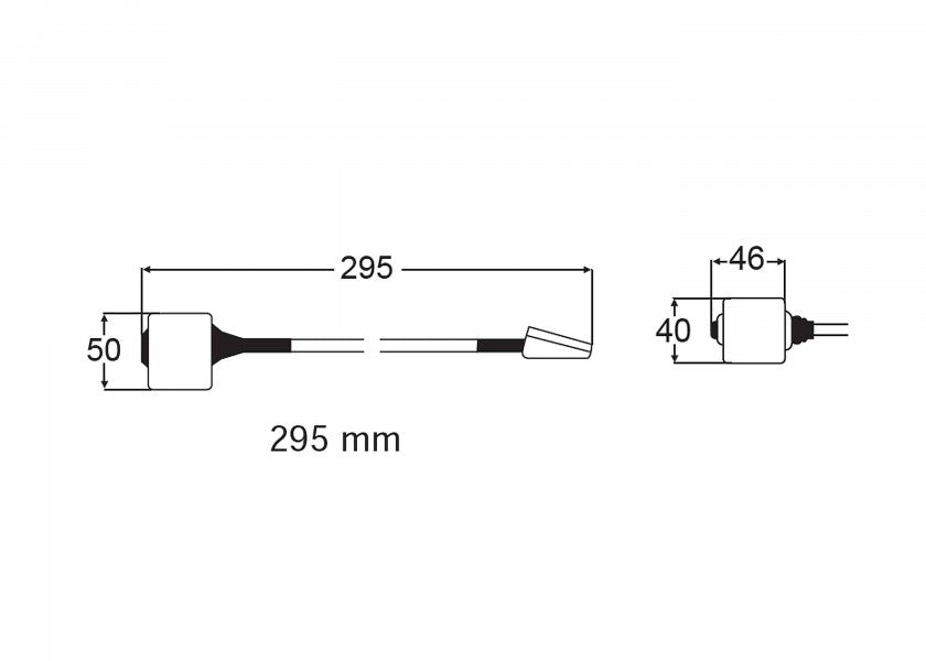 Nærbilde av Xenon leselampe svanehals 295 mm svart 12V