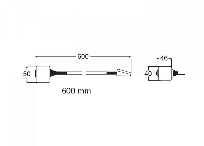 Xenon leselampe svanehalsfeste 600 mm svart 12V nærbilde