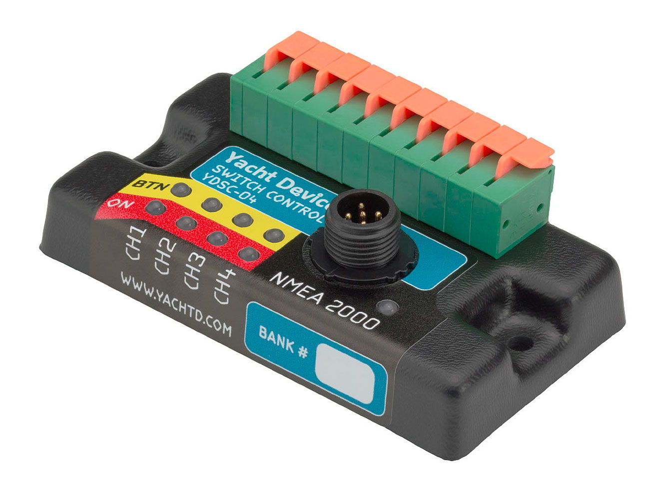 YDSC-04N bryterenhet for NMEA 2000 nettverk forfra