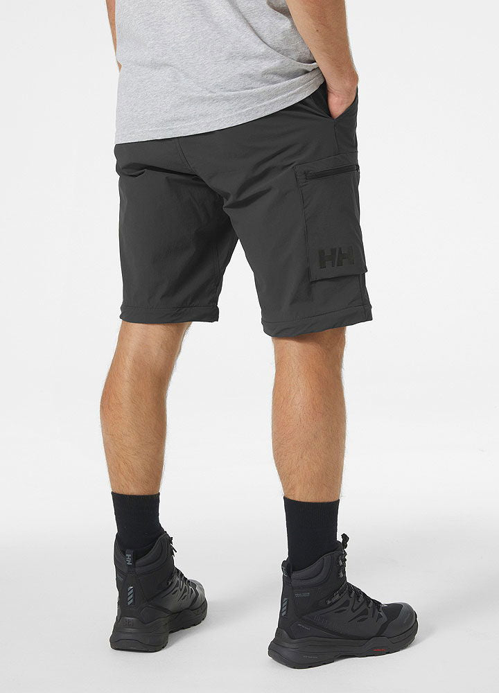 Zip-off softshellbukse herre 4-veis stretch vannavvisende logo detalj